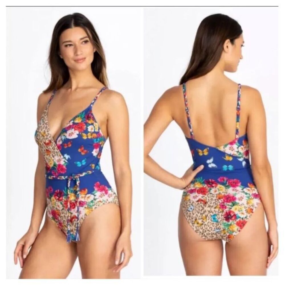 Johnny Was California - Fleur Braided Wrap - One Piece Swimsuit - sz Small S